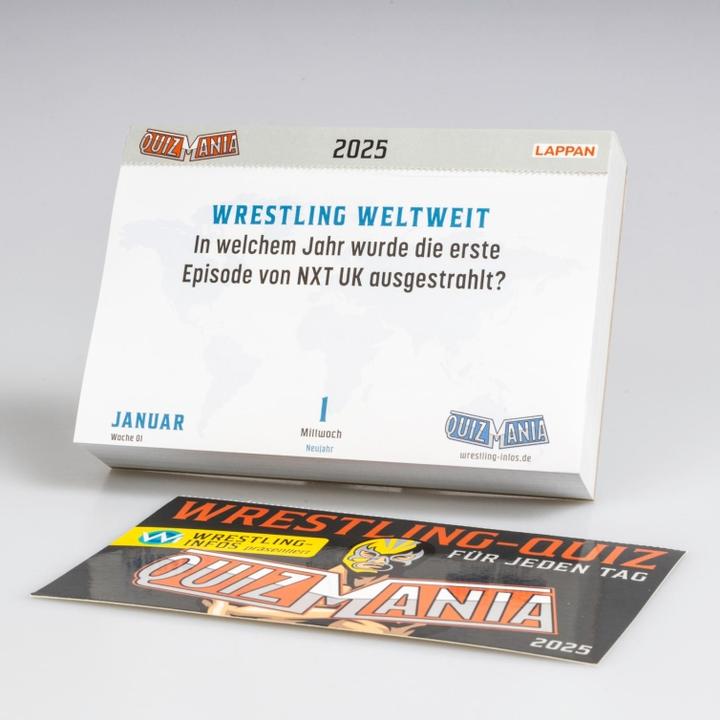 Actual product image QuizMania - The wrestling quiz for every day in 2025 (German)