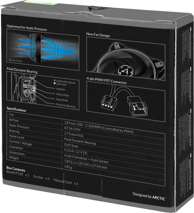 Image du produit Arctic BioniX P120 PWM PST (120 mm, 1 x)