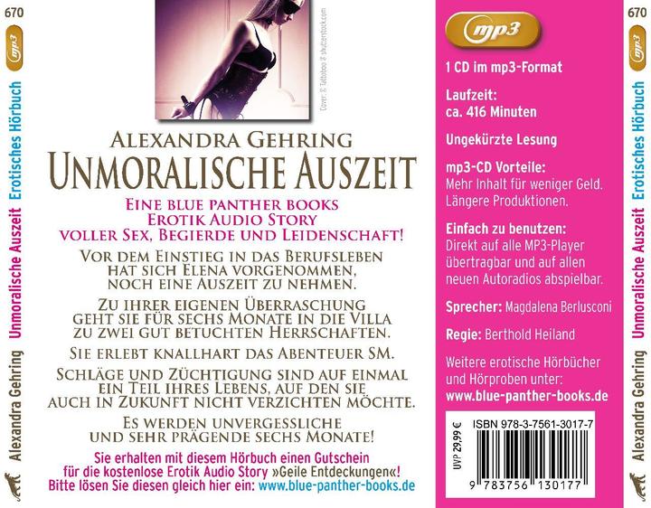 Actual product image Gehring:Immoral Time Out Erotic S (Alexandra Gehring)