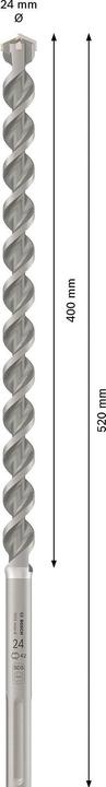 Actual product image Bosch Professional Zubehör Hammer drill SDS max-4 24 x 400 x 520 mm (24 millimetres)