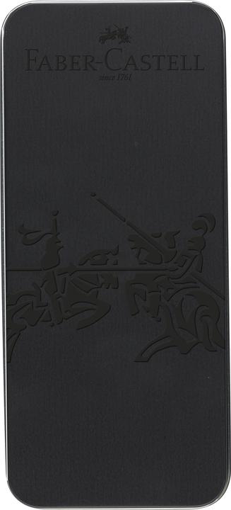 Produktbild Faber-Castell Castell 140579 - Geschenkset Hexo Schwarz, mit Füller M und Drehkugelschreiber B (Schwarz matt, 2 x)