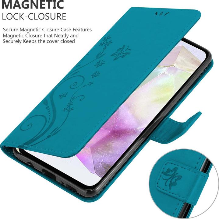 Image du produit Cadorabo Housse pour Samsung Galaxy A35 avec motif floral (Samsung Galaxy A35)