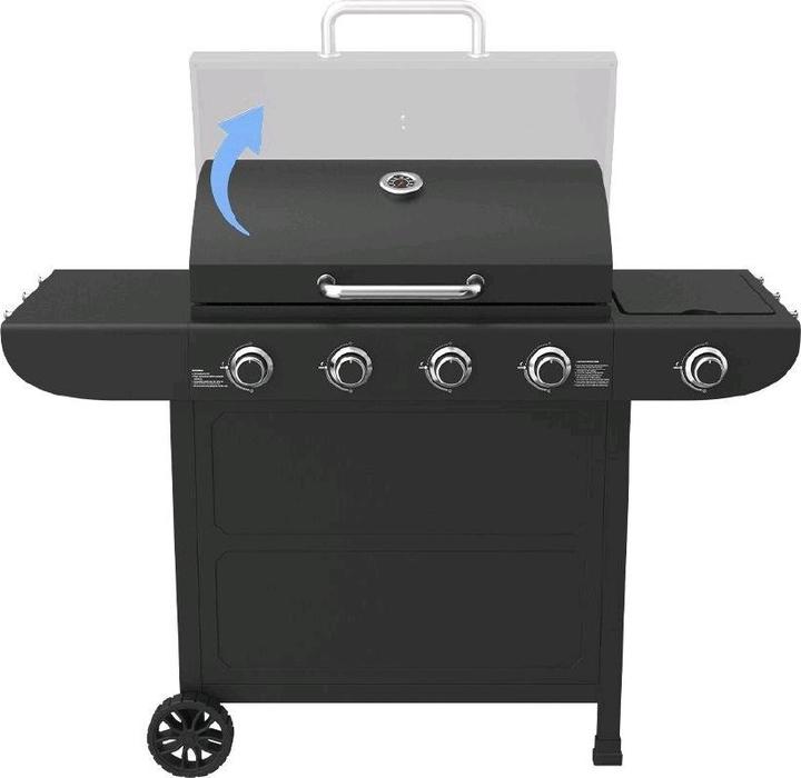 Immagine prodotto Mr. Grill Gasgrill 4 Brenner + Seitenbrenner schwarz (14.50 kW)