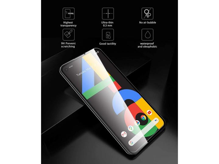 Immagine prodotto Screenguard Google Pixel 4a Pellicola di vetro protettiva a schermo intero 2.5D 9H (1 Pezzo/i, Google Pixel 4a)