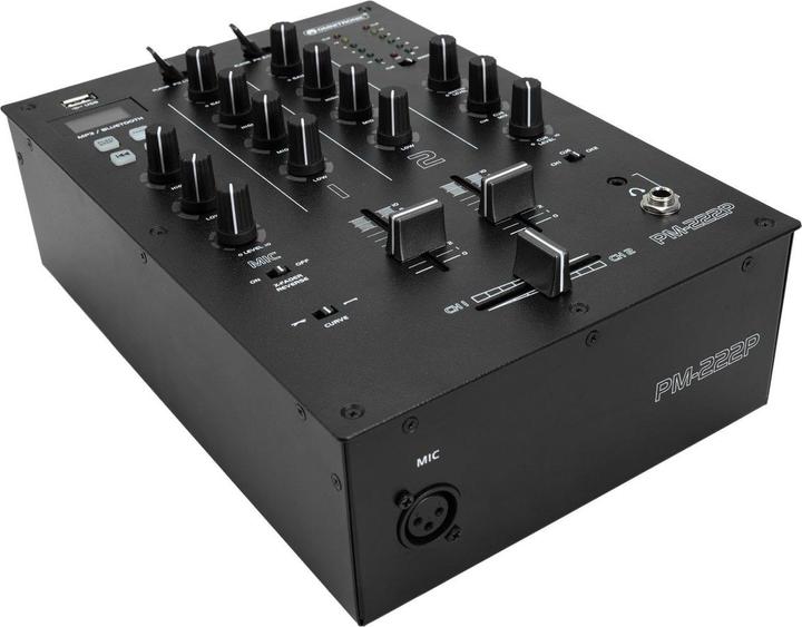 Omnitronic PM-222P Table de mixage DJ 2 canaux avec lecteur (Contrôleur DJ)