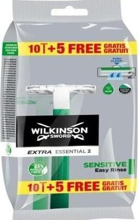 Actual product image Wilkinson Extra Essential 2 Disposable Razor Sensitive 15Pcs.