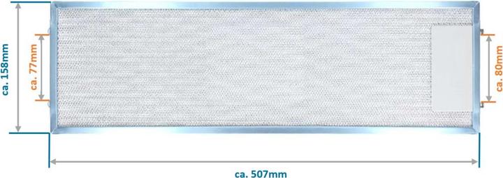 Produktbild Flickbee Metallfettfilter zu Electrolux AEG Dunstabzug - ersetzt 4055344149, 50268370009 (507x158mm)