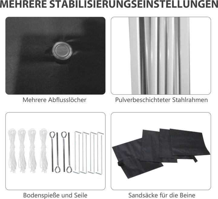 Image du produit Outsunny Faltpavillon mit Zubehör (297 cm, 297 cm)