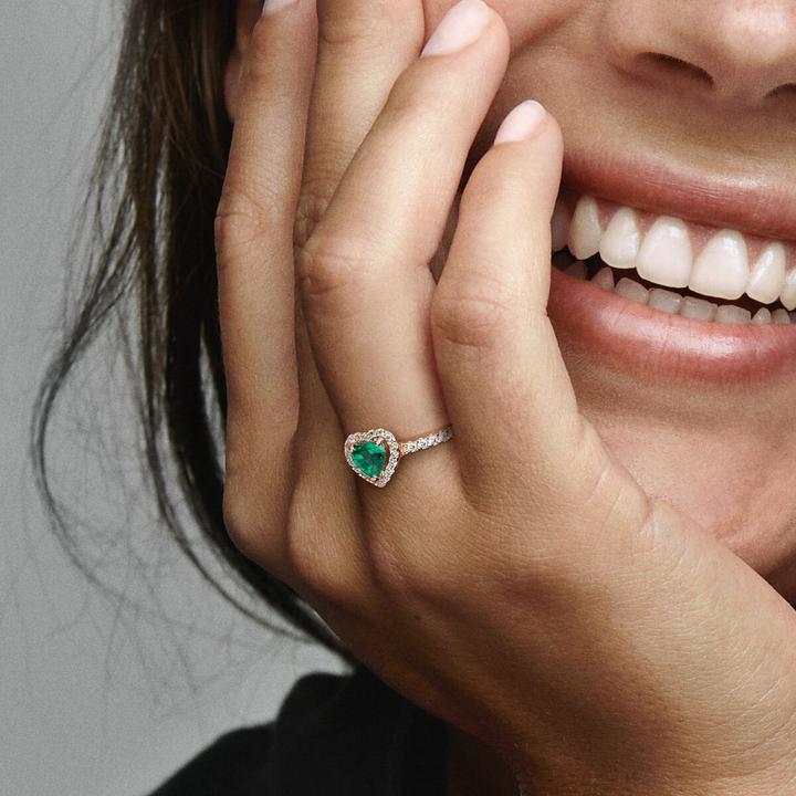 Produktbild Pandora 14k Rose Gold Sparkling Heart Ring (60)