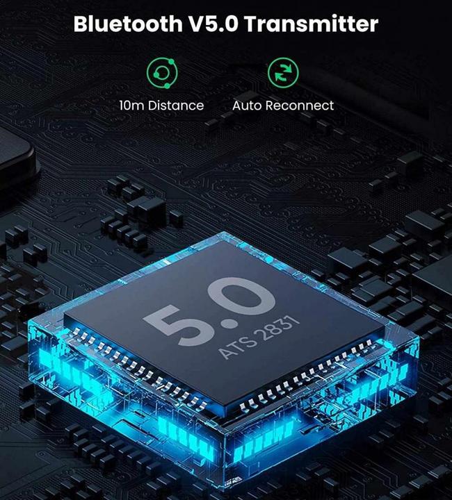 Actual product image Ugreen USB Bluetooth 5.0 Transmitter for Nintendo Switch, PC, Laptop (Channels)