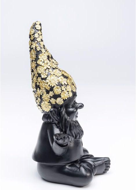 Produktbild Kare Design Deko Figur Zwerg Meditation Schwarz Gold 19 (12.5 x 18 x 22 cm)
