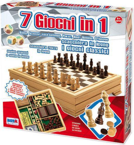 Productafbeelding Rs Toys Scacchiera 7 Giochi in 1 Scacchi/Dama