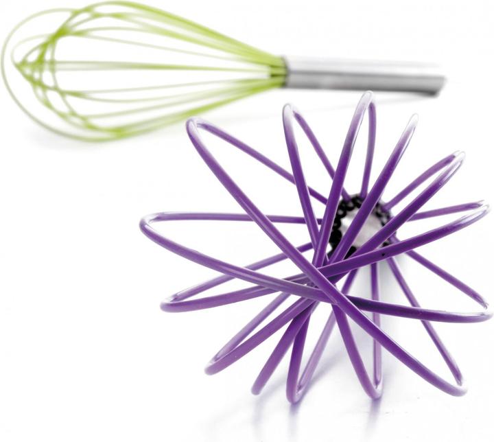 Immagine prodotto Ibili Frullino in silicone verde, viola 25 cm Resistente al calore, senza graffi