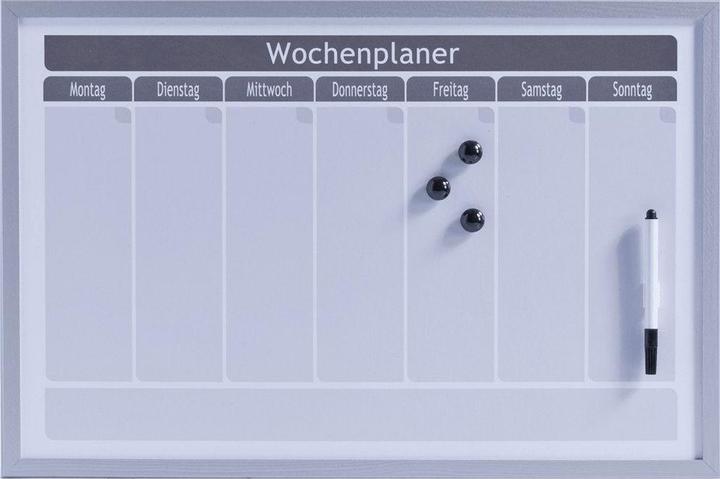 Image du produit Zeller Present Planificateur hebdomadaire (Tableau magnétique, Calendrier hebdomadaire, Tableau blanc, 60 x 40 cm)