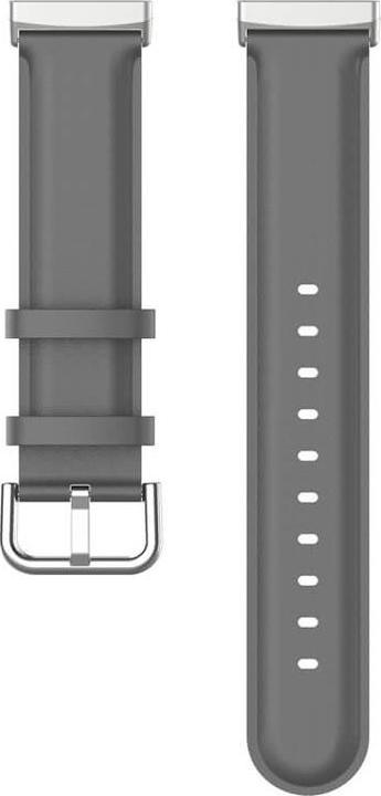Actual product image Cover-Discount Fitbit Versa / Sense - Leather bracelet grey (Faux leather, Versa 3, Sense)