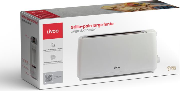 Actual product image Livoo Large slot toaster (EU plug)