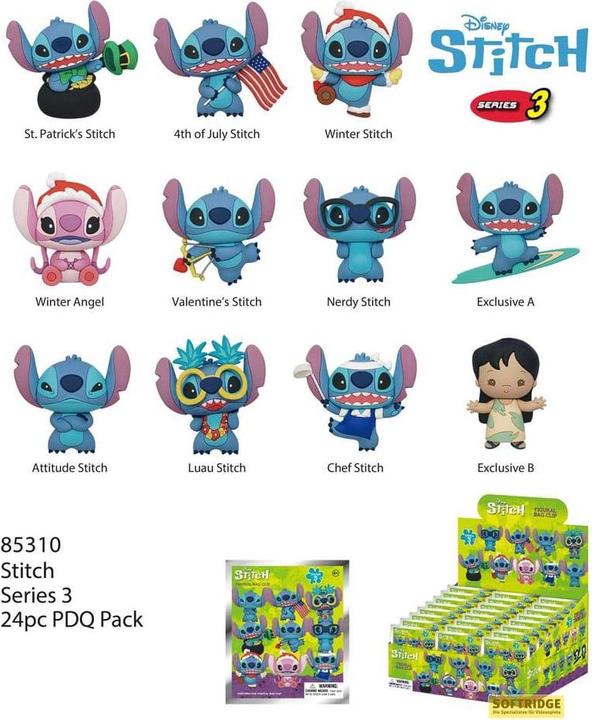 Monogram Int. Lilo & Stich série 3 présentoir porte-clés sac à dos (24)