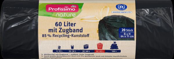 Image du produit dm Profissimo nature Sac poubelle 60L avec cordon de serrage 80% matière recyclée (60 l)