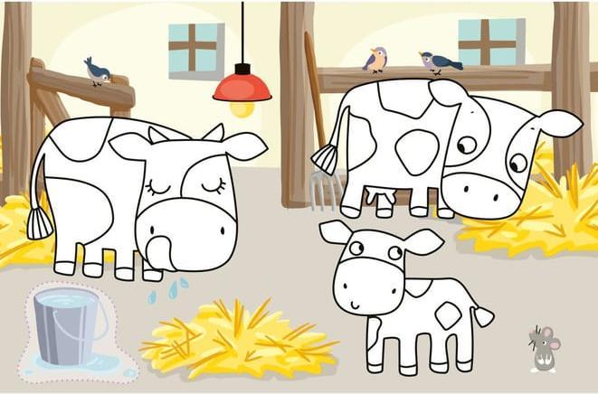 Actual product image Tessloff My little sticker colouring book. Farm