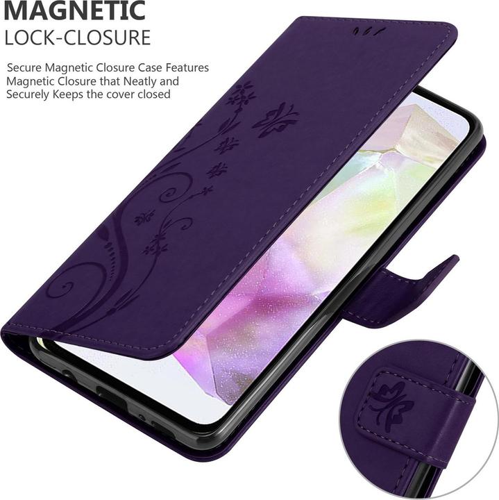 Immagine prodotto Cadorabo Cover per Samsung Galaxy A35 con motivo floreale (Samsung Galaxy A35)