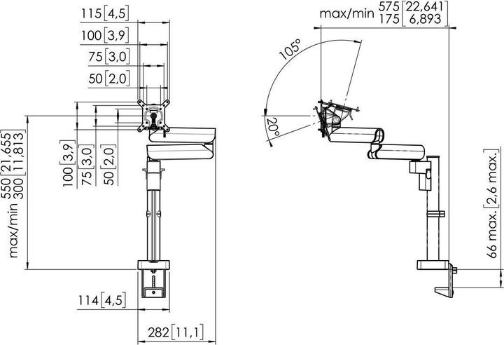 Actual product image Vogels Pro Motion 2137 (Table, 42.99")