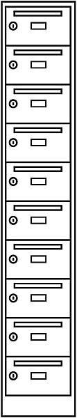 Actual product image Wolf Mail distribution cabinet (35 x 50 x 195 cm)