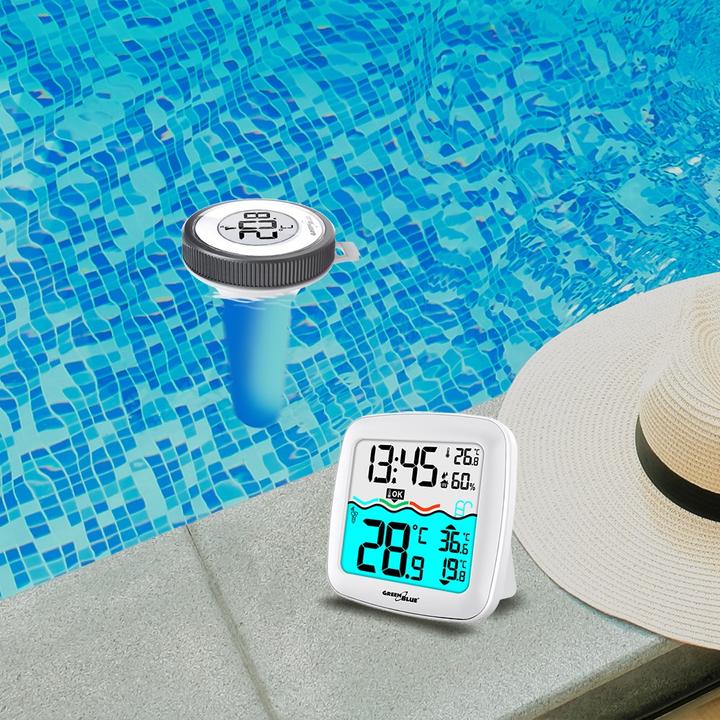 Image du produit Greenblue Thermomètre de piscine avec station météo GB216