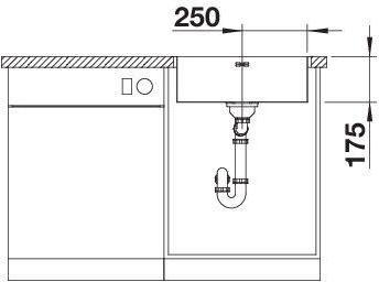Produktbild Blanco Supra 500-IF/A R12 (Aufsatzspülbecken, 54 cm, 50 cm)