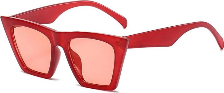 Techsuit - Sunglasses (5154) - for Women, PC Frame and Lens, Square - Red