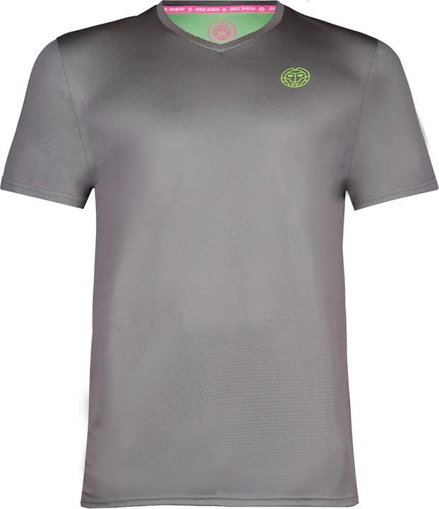 Bidi Badu Evin Tech Round-Neck-Tee - grau/neon grün (152)