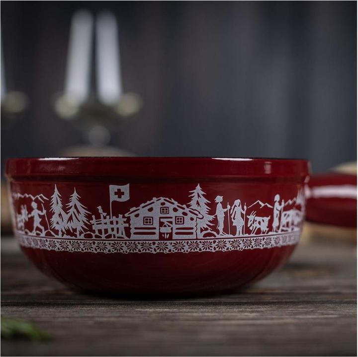 Produktbild Kuhn Rikon Caquelon Induktion Gusseisen rot Alpweide Mini Ø 17 cm (1.30 l)