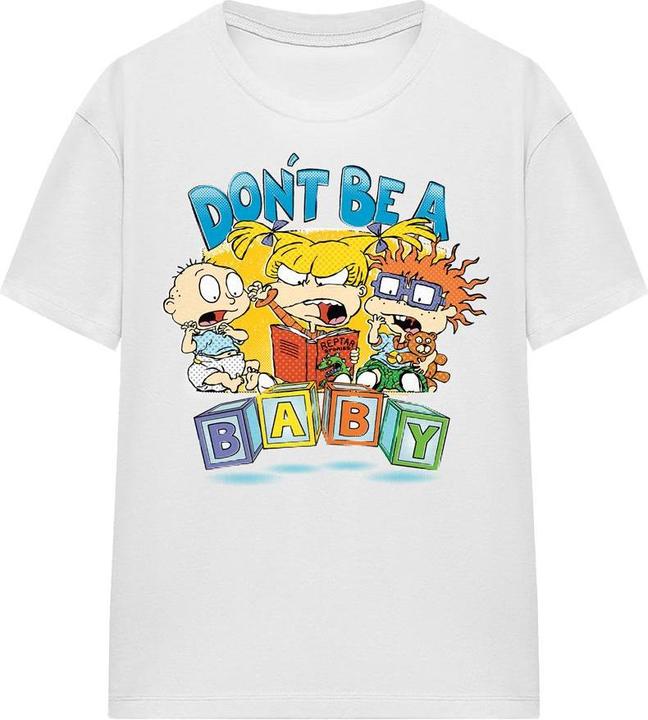 Actual product image Rugrats Unisex Adult Don't Be A Baby Blocks T-Shirt (L)