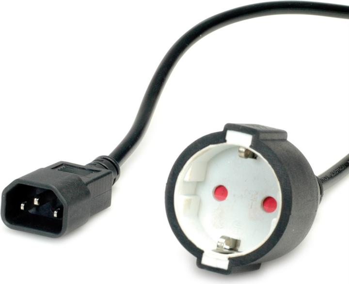 Immagine prodotto Value Cavo di rete, da spina C14 a presa di terra, nero, 0,3 m (0.30 m)