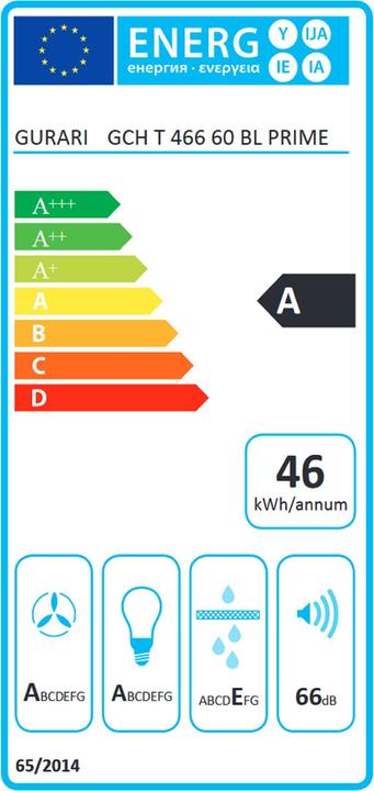 Label énergétique Gurari GCH T 466 60 BL PRIME