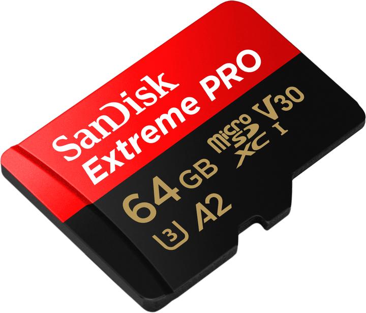 Produktbild SanDisk Extreme PRO UHS-I V30 (64 GB, microSDXC, U3, UHS-I)