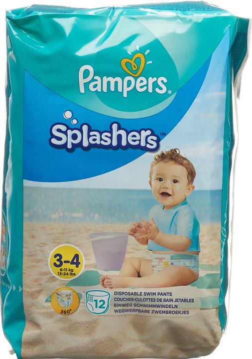 Actual product image Pampers Splashers (Size 3, Size 4, Pack, 12 Piece)