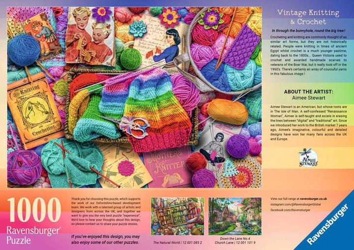 Actual product image Ravensburger Vintage Knitting & Crochet (1000 pieces)