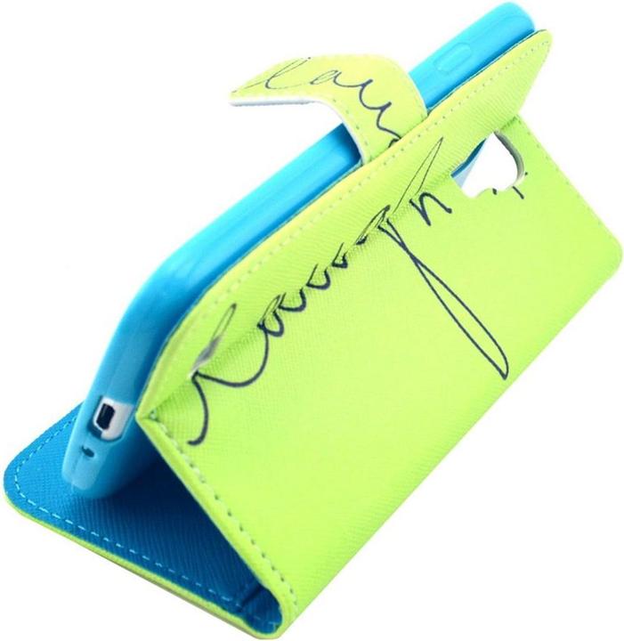 Actual product image König Design Mobile phone cover case for mobile Samsung Galaxy S4 lettering Laugh / Laugh Green (Samsung Galaxy S4)