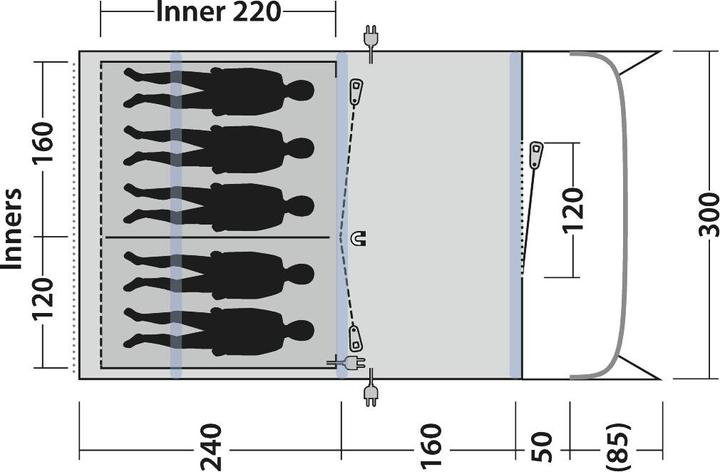 Image du produit Outwell Sunhill 5 Air (Tente tunnel, 20.80 kg, 5 personnes)