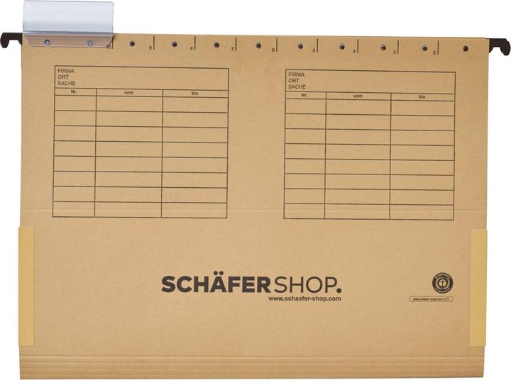 Produktbild Schäfer Shop Hängetaschen,für Formate bis DIN A4, Karton, 25 Stück (A4, 25 x)