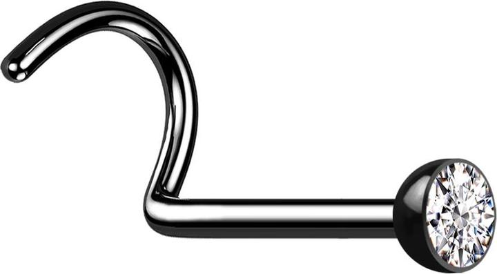 Produktbild Star Piercing Ring silber Schädel mir roten Kristallaugen (Chirurgenstahl 316L)