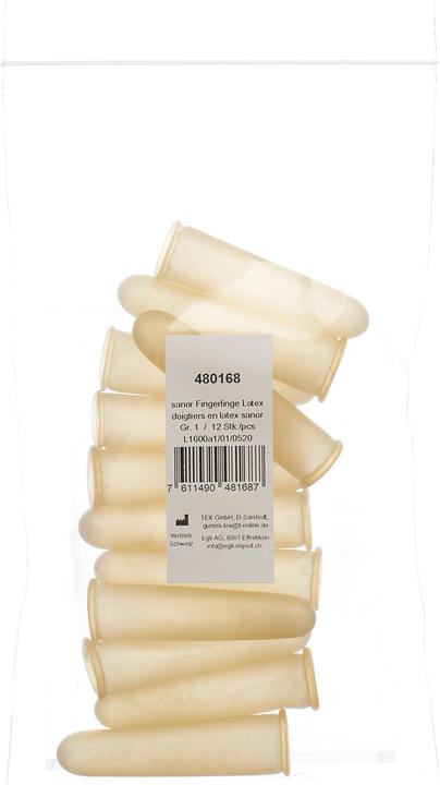 Sanor Fingerling Latex Grösse 1 gepudert leicht (0.07 m)