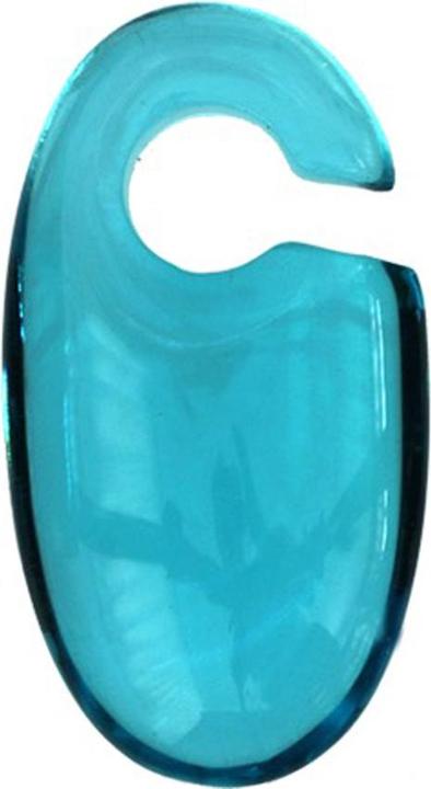 Produktbild Star Piercing Ohrgewicht lang aqua aus Glas (Glas, ohne Messing)