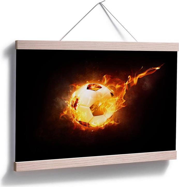 Produktbild Trenddeko Fussball in Flammen (160 x 105 cm)