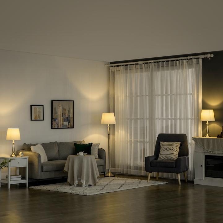 Image du produit Homcom Ensemble de lampadaires avec douille E37 (E27)