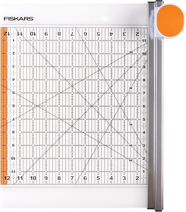 Valeurs nutritives et ingrédients Fiskars Couteau rotatif Ø 45 mm avec règle, 12" x 12", Orange/Blanc, 1016264 (8 feuilles, 300 x 300 mm)