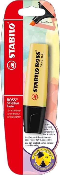 Actual product image STABILO Highlighter - BOSS ORIGINAL Pastel - Single pen - powdery yellow (Powdery yellow, 5 mm, 1 x)