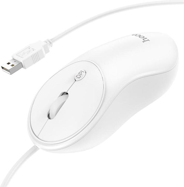 Immagine prodotto Hoco - Wired Mouse Esteem (GM13) - USB Connection, 1000 / 1600 DPI, 4D Button - White