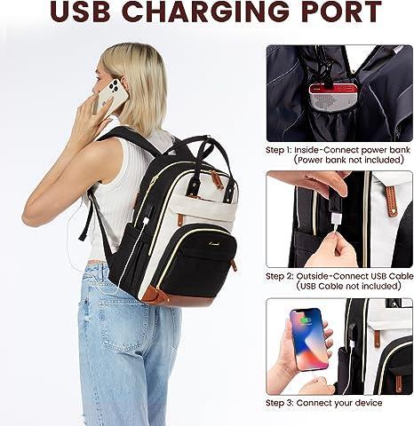 Produktbild Only-Bags.Store Laptop Rucksack 15.6 Zoll Schulrucksack Teenager Wasserdicht Schultasche Anti-Diebstahl mit