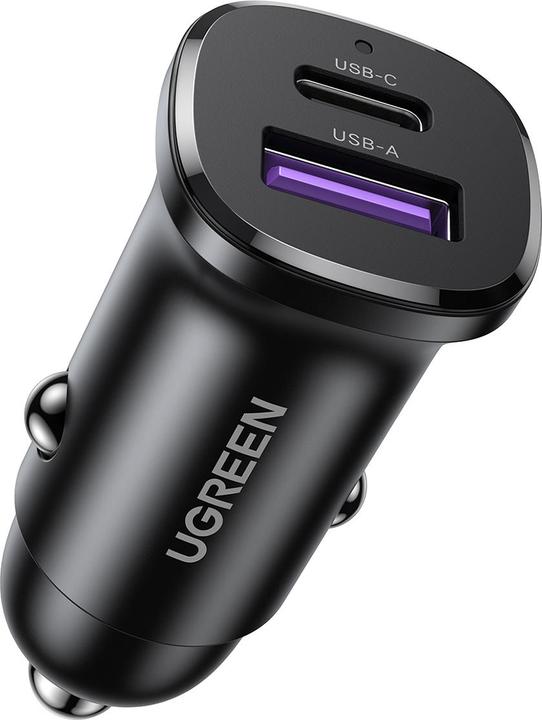 Actual product image Ugreen EC305 25845 car charger USB-C USB-A 30W - black